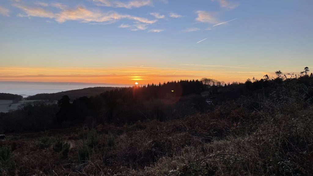 Sunrise over the cotswolds